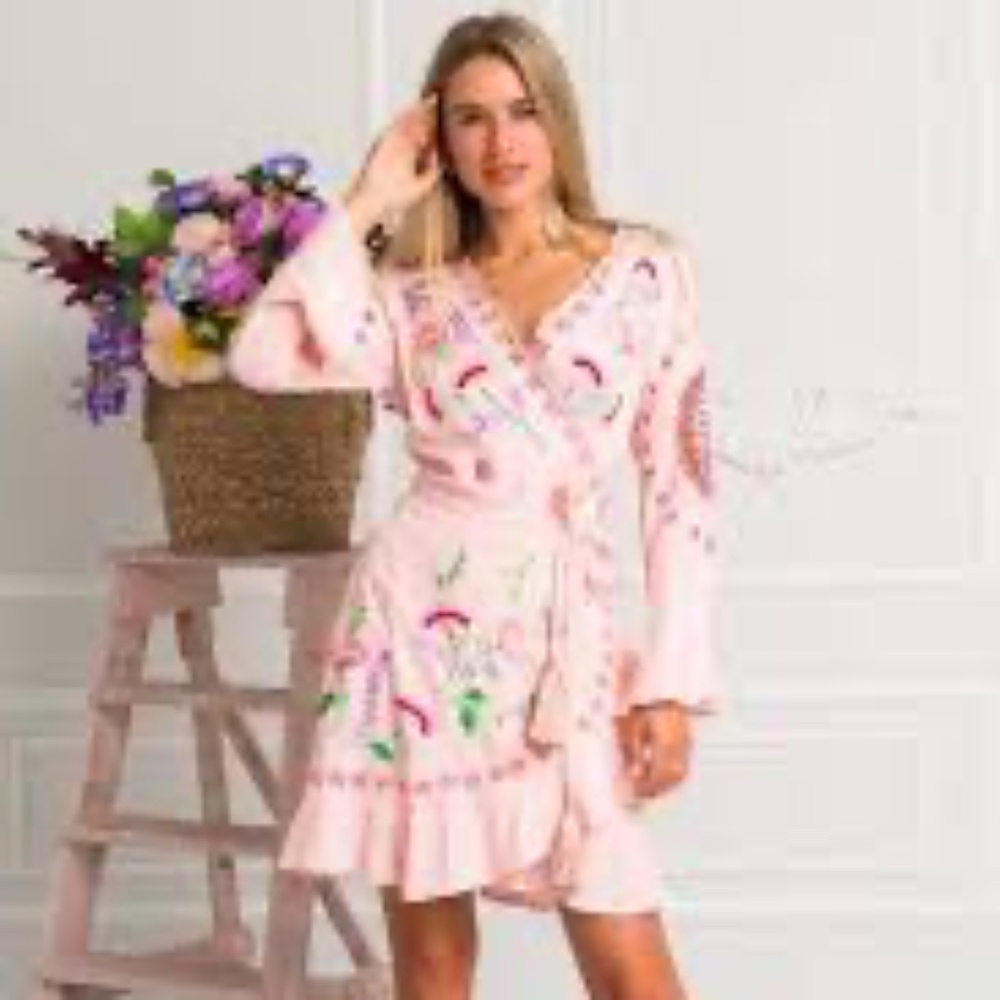 Zaimara Amalfi mini wrap dress